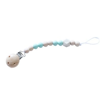 Baby Pacifier Clip Chain Wooden Holder Soother Pacifier Clips Leash Strap Nipple Holder For Infant Feeding Baby Chew Toy 5Color