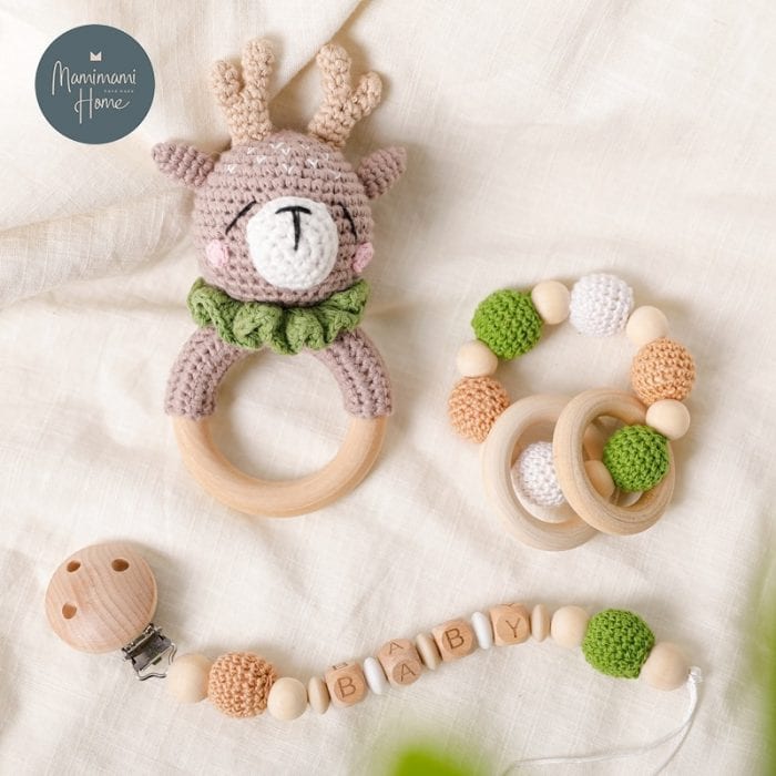 1set Crochet Baby Toys Amigurumi Giraffe Owl Rattle Bell Custom