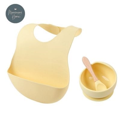 1set Food Grade Silicone Baby Feeding Waterproof Spoon Non-Slip Feedings Silicone Bowl Tableware Plate Drop Resistance Products
