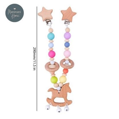 Baby Toy Wooden Pram Clip Pacifier Clip Chain Mobile Pram Personalize Name Rattle Stroller Toys Bed Bell Around Neborn Gift Toys