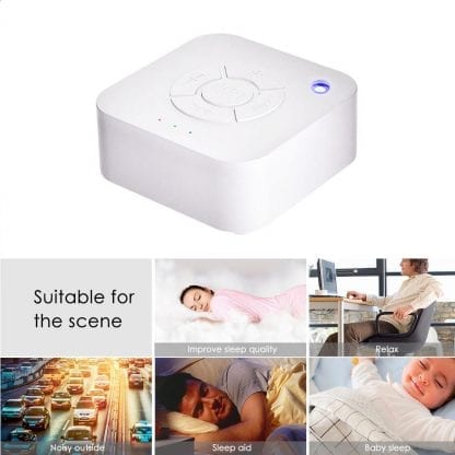 White Noise Machine USB Rechargeable Timed Shutdown Sleep Sound Machine For Sleeping & Relaxation for Baby Adult Office Travel