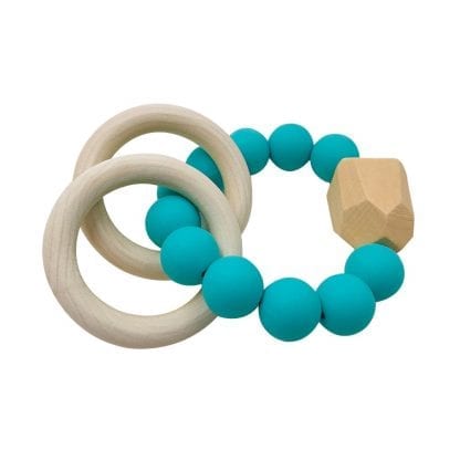 Baby Teether Bracelet Teething Toys Teeth Care Beads Jewelry Pain Relief Silicone Wood Rings Infant Supplies Multi-functional