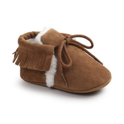 Baby Girl First Walkers Baby Moccasins Soft Soled Non-slip Footwear With Fringe Toddler Infant Crib Shoes PU Suede Leather Shoes